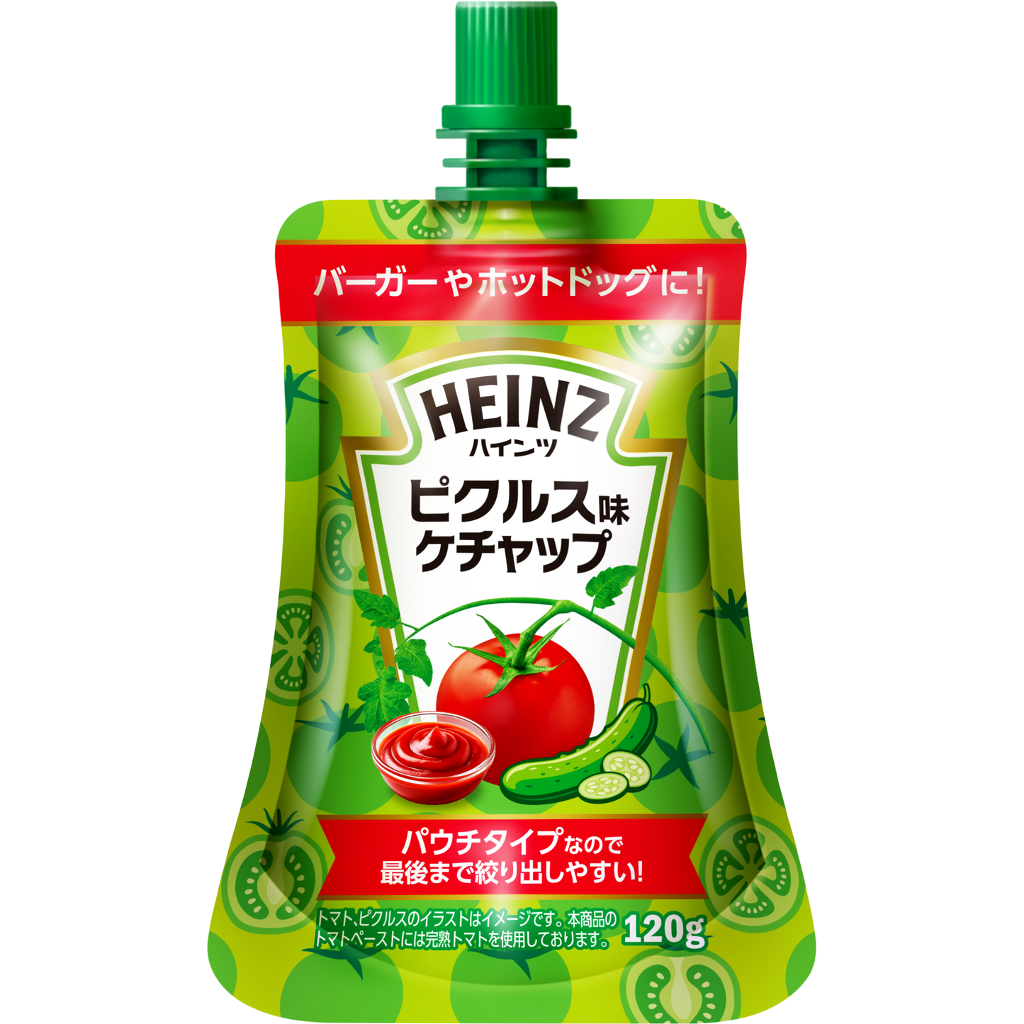 Heinz Pickle Flavored Ketchup Pouch Type 120g 20ct (Japan)