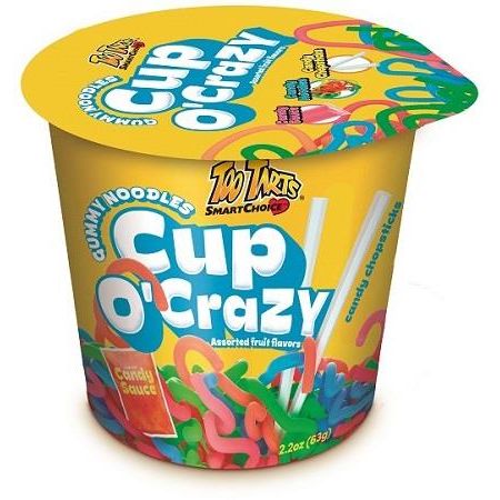 Too Tarts Cup O' Crazy Gummy noodles 2.2oz 12ct