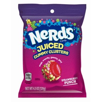 Nerds Juiced Gummy Clusters Strawberry Punch Peg 4.5oz 12ct