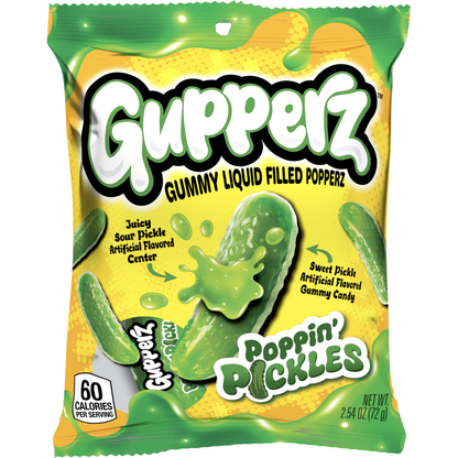 Gupperz® Gummy Liquid Filled Popperz - Poppin' Pickle 2.54oz 12ct