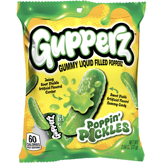 Gupperz® Gummy Liquid Filled Popperz - Poppin' Pickle 2.54oz 12ct