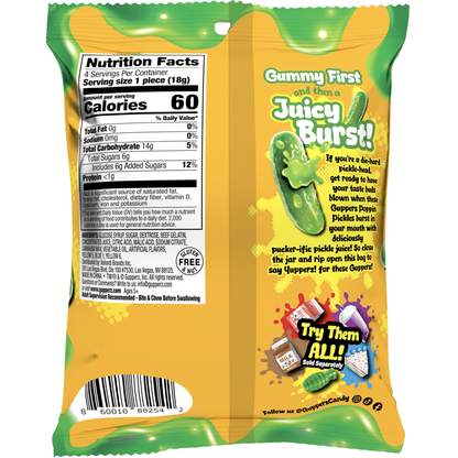 Gupperz® Gummy Liquid Filled Popperz - Poppin' Pickle 2.54oz 12ct