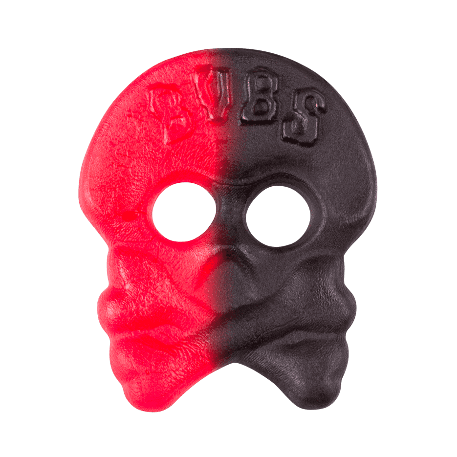 Bubs Bulk Giant Hallon Lakrits Skalle - Raspberry Licorice Skull 4kg - Vegan (Sweden)  [LIMIT 3 PER CUSTOMER]