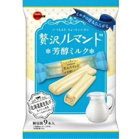Bourbon Rich Lemand Crepe Milk Cookie 9pcs 124g 12ct (Japan)