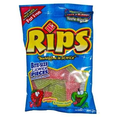 Rips Bites Strawberry Green Apple Bag 4oz 12ct