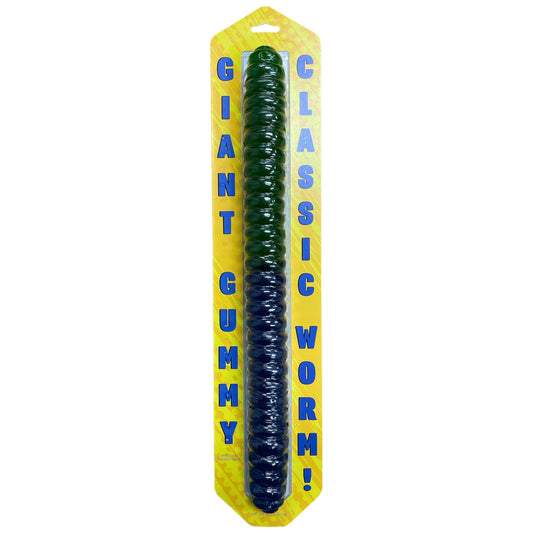 World's Largest Gummy Worm Blue Raspberry / Sour Apple 26 Inches 2lb 1ct (NEW BLISTER PACKAGING)