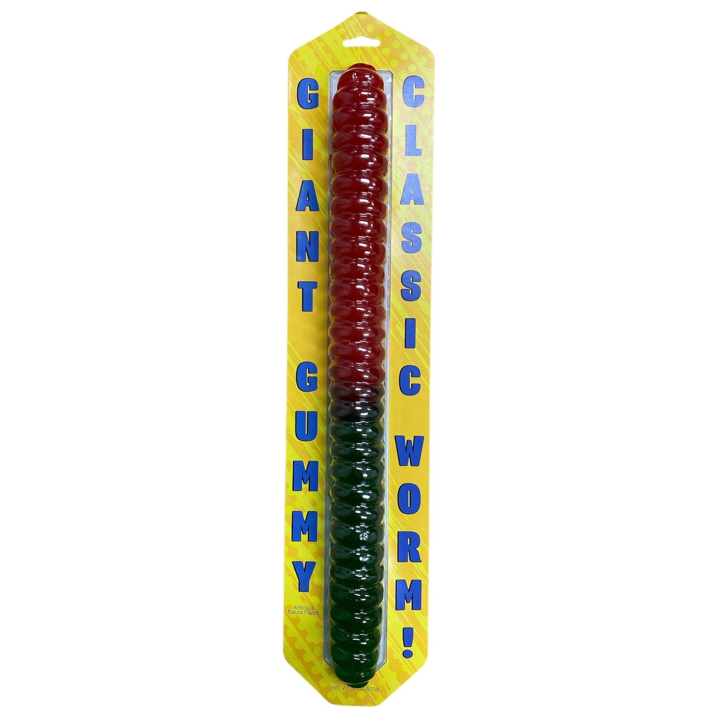 World's Largest Gummy Worm Cherry / Sour Apple 26 Inches 2lb 1ct (NEW BLISTER PACKAGING)