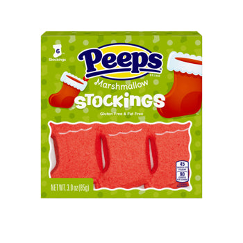 Peeps 6pcs Marshmallow Stockings 3oz 12ct
