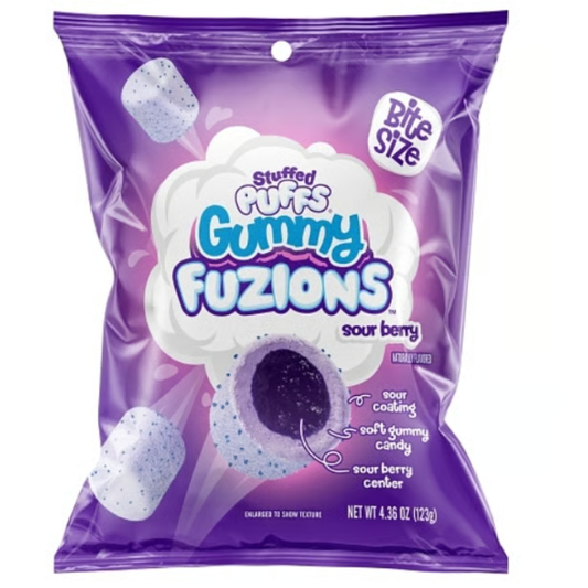Stuffed Puffs Fuzions Sour Berry 4.36oz 8ct - candynow.ca