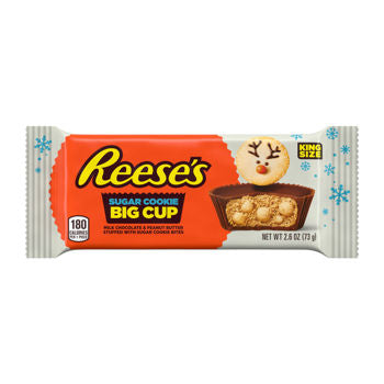 Reese's Milk Chocolate Peanut Butter Cup BIG CUP Stuffed With Sugar Cookie Bits King Size 2.6oz 16ct