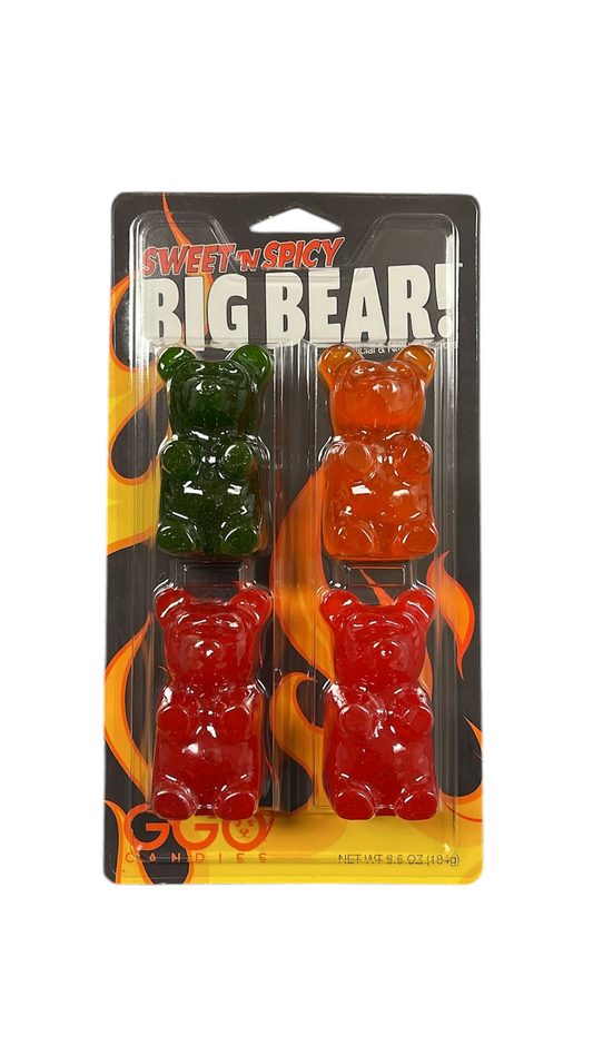 Giant Gummy Big Bear 4-Pack Sweet & Spicy Blister Pack 6.5oz 12ct