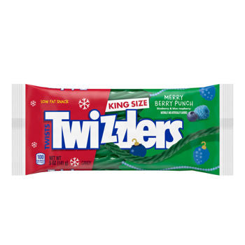 Twizzlers Merry Berry Punch Twists (Blueberry & Blue Raspberry Flavors) King Size 5oz 15ct
