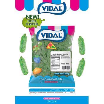 Vidal Bulk Sour Gummi Pickles 2.2lbs 1ct