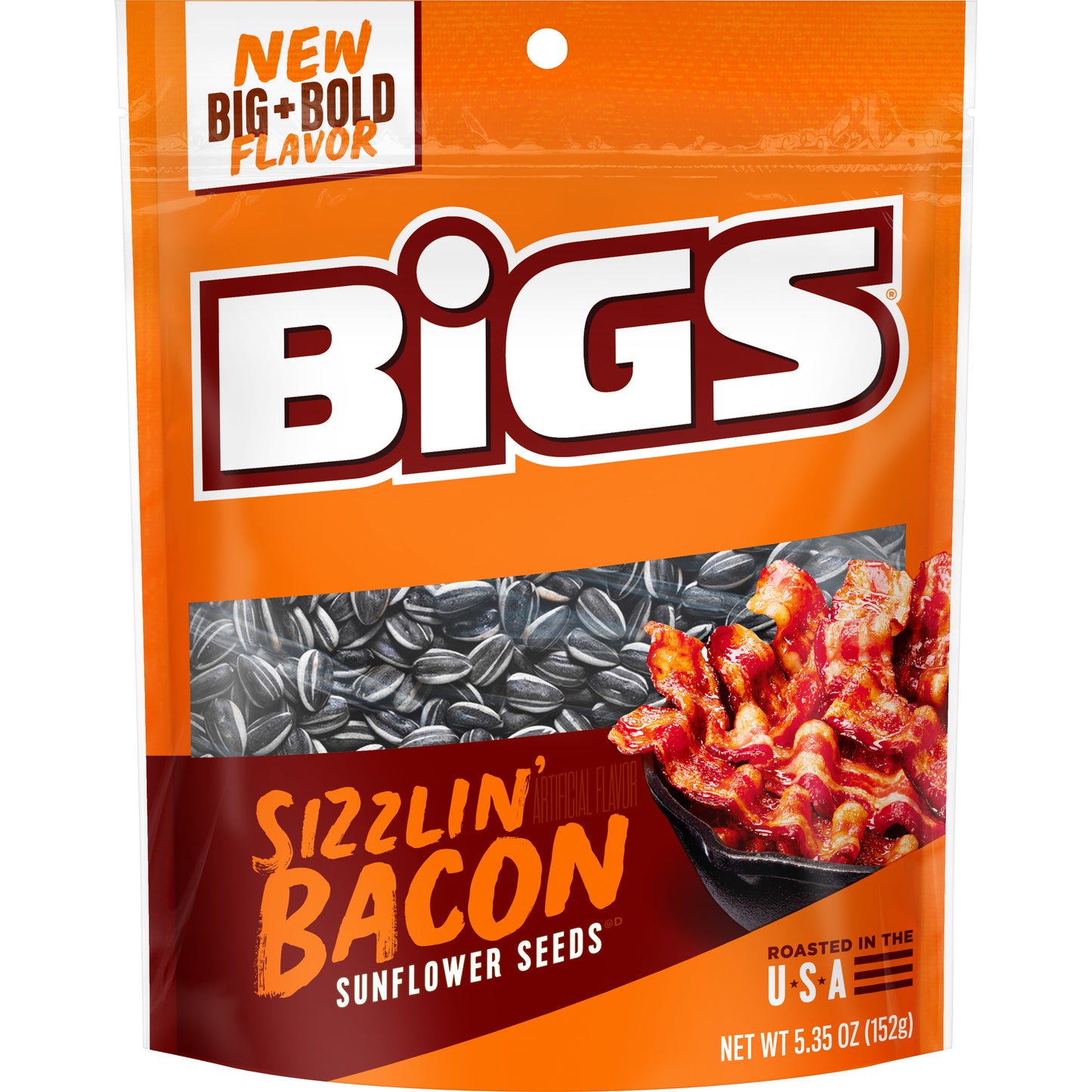 Big's Sunflower Seeds Bacon Peg Bags 5.35oz 12ct