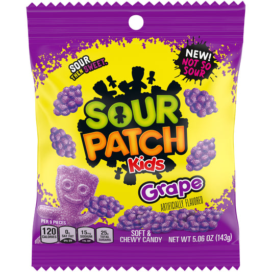 Sour Patch Kids Grape Peg 5.06oz 12ct