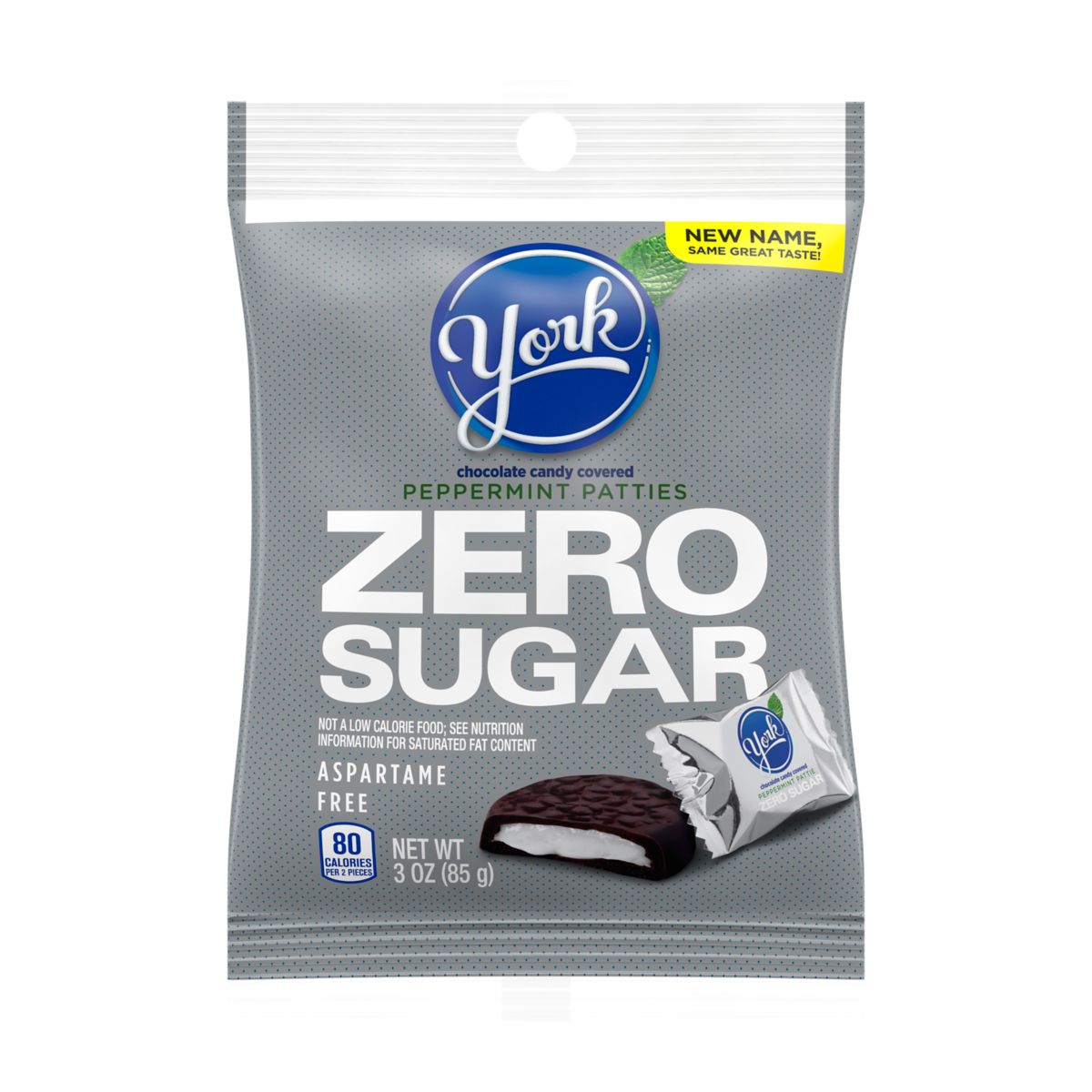 York Patties Peg Bag Zero Sugar 3oz 12ct