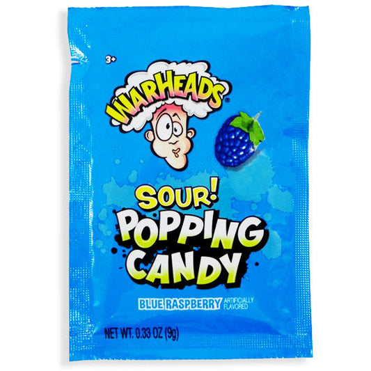 Warheads Sour Popping Candy Blue Raspberry .33oz 20ct