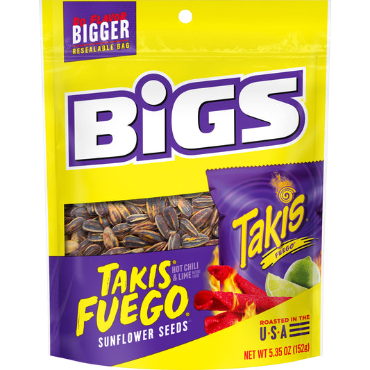 Big's Sunflower Seeds Takis Peg Bags 5.35oz 12ct