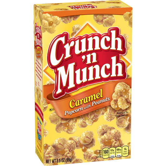 Crunch 'N Munch Caramel Popcorn With Peanuts Box 3.5oz 12ct