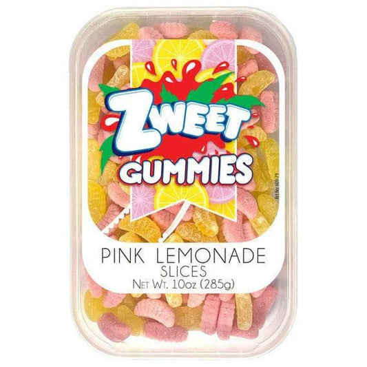 Zweet Gummies Sour Pink Lemonade Slices Tray (Halal & Kosher Certified) 10oz - 285g 6ct