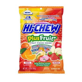 Hi Chew Plus Fruit Mix Peg Bag 2.82oz 6ct