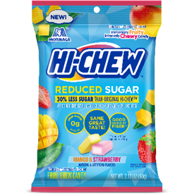 Hi Chew Bag Reduced Sugar Mango & Straw 2.12oz 8ct