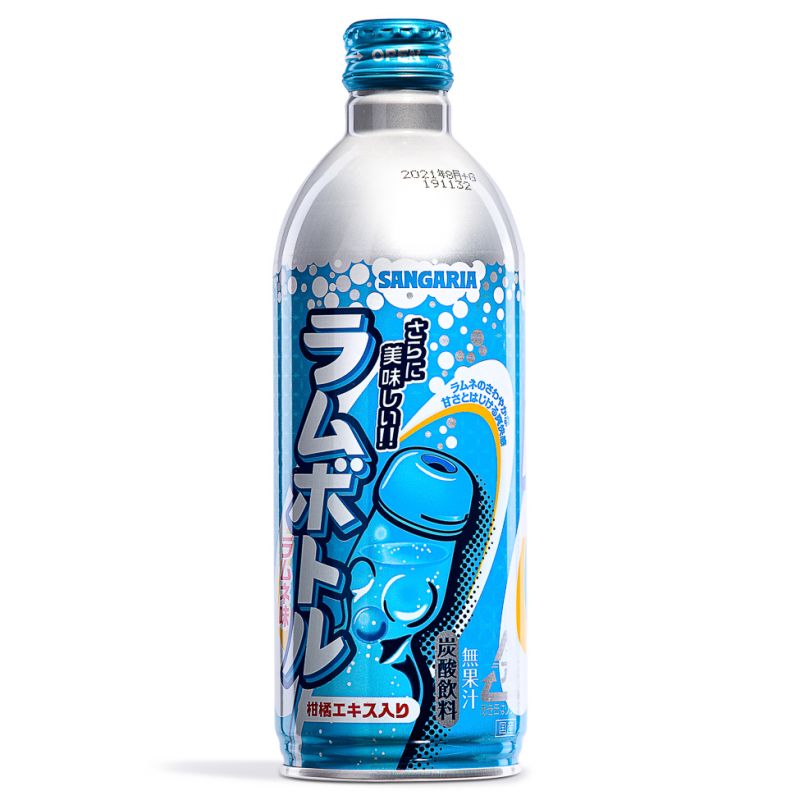 Sangaria Ramu Soda Bottle - Ramune 500ml 24ct (Japan) (Shipping Extra, Click for Details)