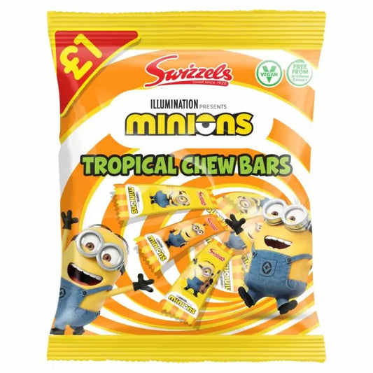 Swizzels Minions Tropical Chew Bars Bag 120g 12ct (UK)