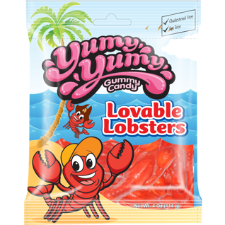 Yumy Yumy Lovable Lobster Peg Bag (Halal) 4oz 12ct