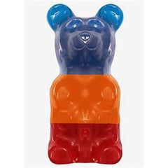 World's Largest Gummy Bear 3-Tone Assorted 5lb (2.26kg) NEW BLISTER PACKING (FIRM, STANDS ON THE SHELF) 3ct