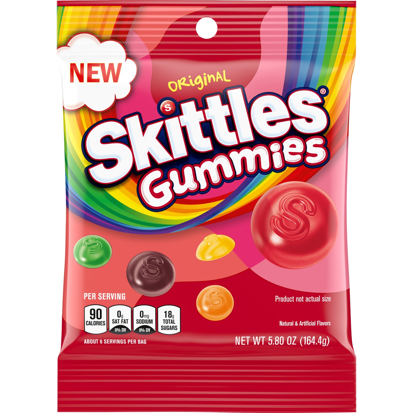 Skittles Gummies Original Peg Bag 5.8oz 12ct
