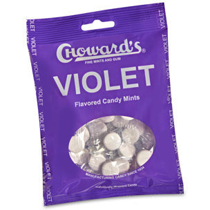 Choward's Mints Violet Candy Peg Bag 3oz 12ct