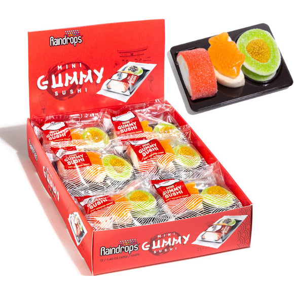 Raindrops Mini Gummy Sushi Display 12ct