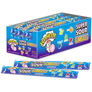Warheads Super Sour 10 Gum Ball Tube 2oz 12ct