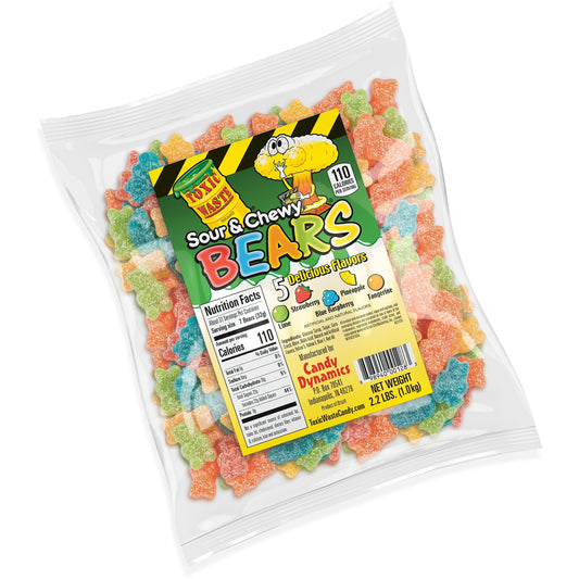 Toxic Waste Bulk Sour & Chewy Assorted Bears 2.2lb 1ct