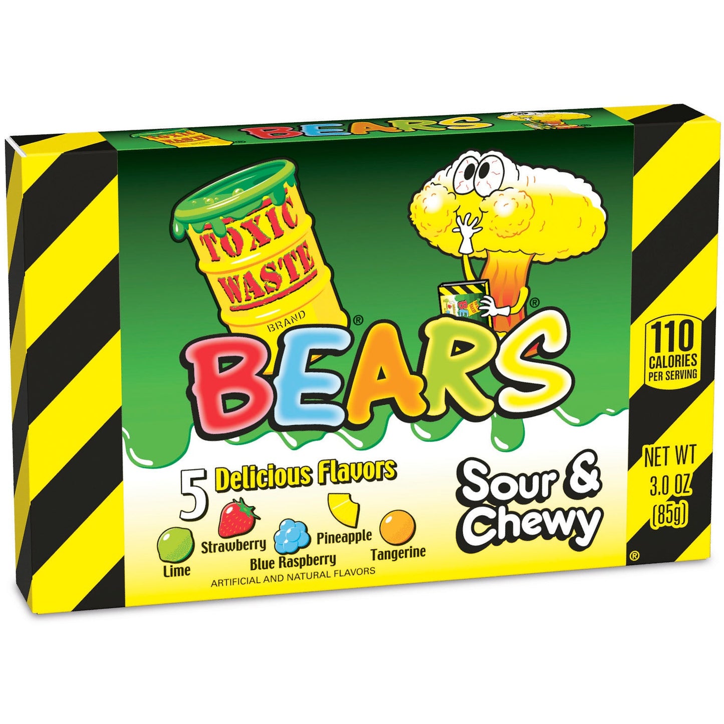 Toxic Waste Bears Theater Box Sour & Chewy Theatre Box 3oz 12ct