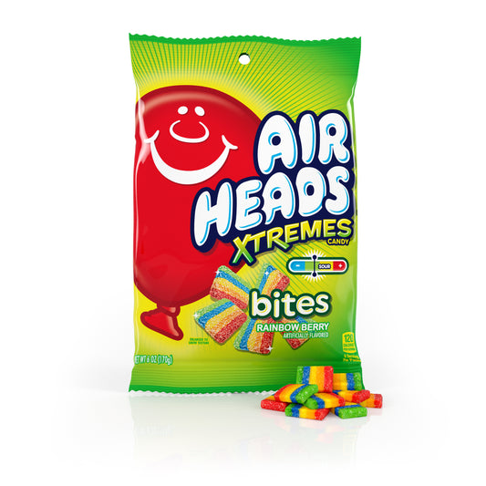 Airheads Xtremes Rainbow Berry Bites Peg Bag 6oz 12ct