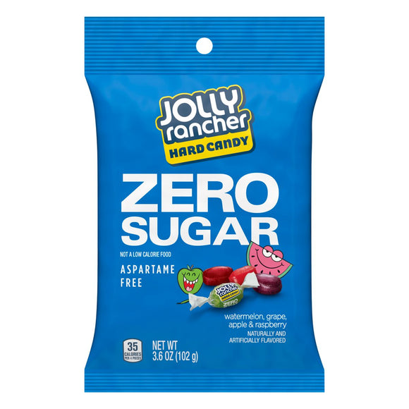 Jolly Rancher Zero Sugar Peg Bag Hard Candy 3.6oz 12ct