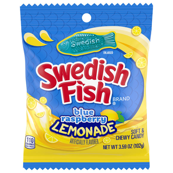 Swedish Fish Blue Raspberry Lemonade Peg Bag 3.59oz 12ct
