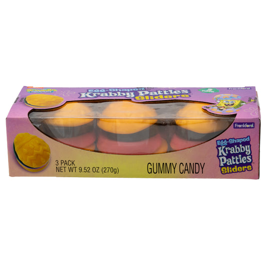 Krabby Patty Egg Shaped Slider - 3 Pack Box 9.52oz 6ct