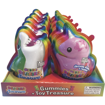 Candy Treasure Bearied Treasure Chest With Gummies 10ct