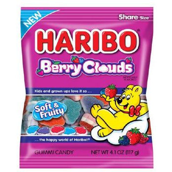 Haribo Peg Bag Berry Clouds 4.1oz 12ct