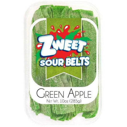 Zweet Sour Belts Green Apple Tray (Halal & Kosher Certified) 10oz - 285g 6ct