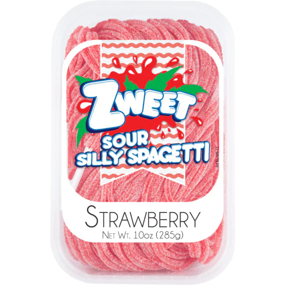 Zweet Sour Spagetti Strawberry Tray (Halal & Kosher Certified) 10oz - 285g 6ct