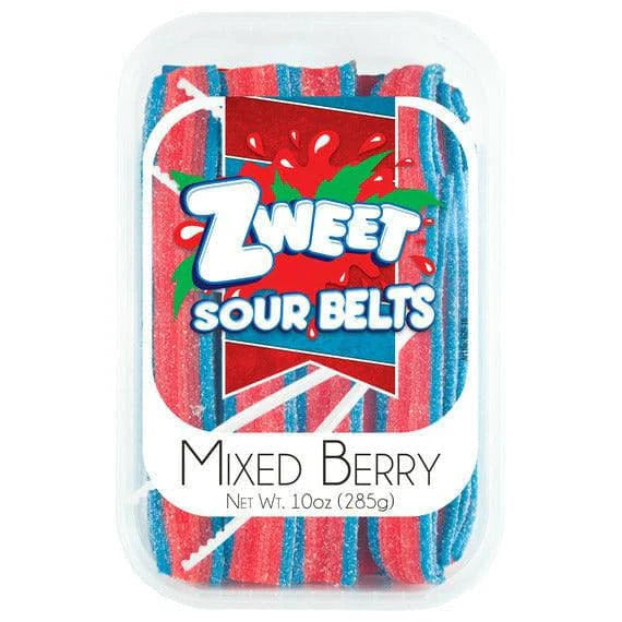 Zweet Sour Belts Mixed Berry Tray (Halal & Kosher Certified) 10oz - 285g 6ct
