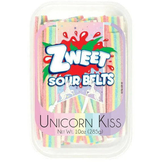 Zweet Sour Belts Unicorn Kiss Tray (Halal & Kosher Certified) 10oz - 285g 6ct