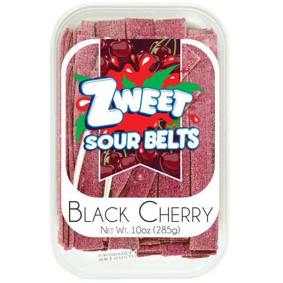 Zweet Sour Belts Black Cherry Tray (Halal & Kosher Certified) 10oz - 285g 6ct