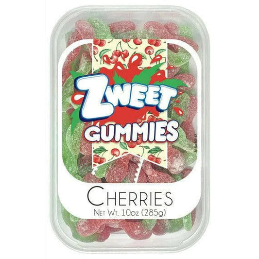 Zweet Gummies Sour Cherries Tray (Halal & Kosher Certified) 10oz - 285g 6ct