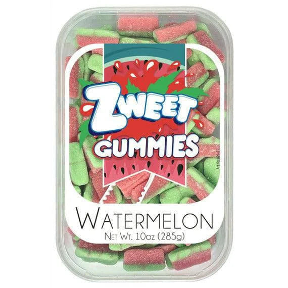 Zweet Gummies Sour Watermelon Slices Tray (Halal & Kosher Certified) 10oz - 285g 6ct