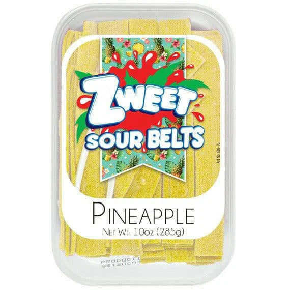 Zweet Sour Belts Pineapple Tray (Halal & Kosher Certified) 10oz - 285g 6ct
